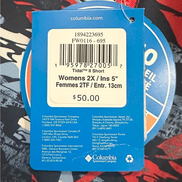 Tommy Bahama Red and Blue Tropical Shorts - Picture 6 of 7